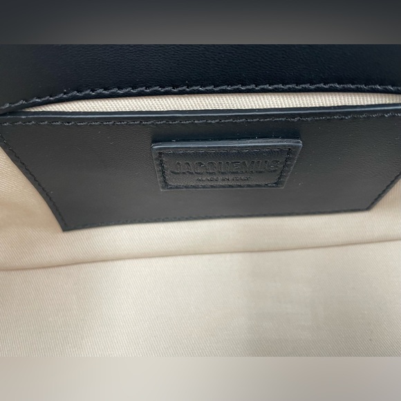 ❌❌SOLD! JACQUEMUS BLACK LEATHER LARGE LAMBSKIN BAMBIMOU SHOULDER BAG PURSE NWT! - Picture 15 of 16